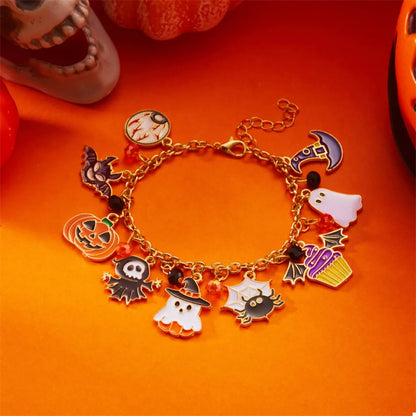 18K Gold-Plated Halloween Charm Bracelet -