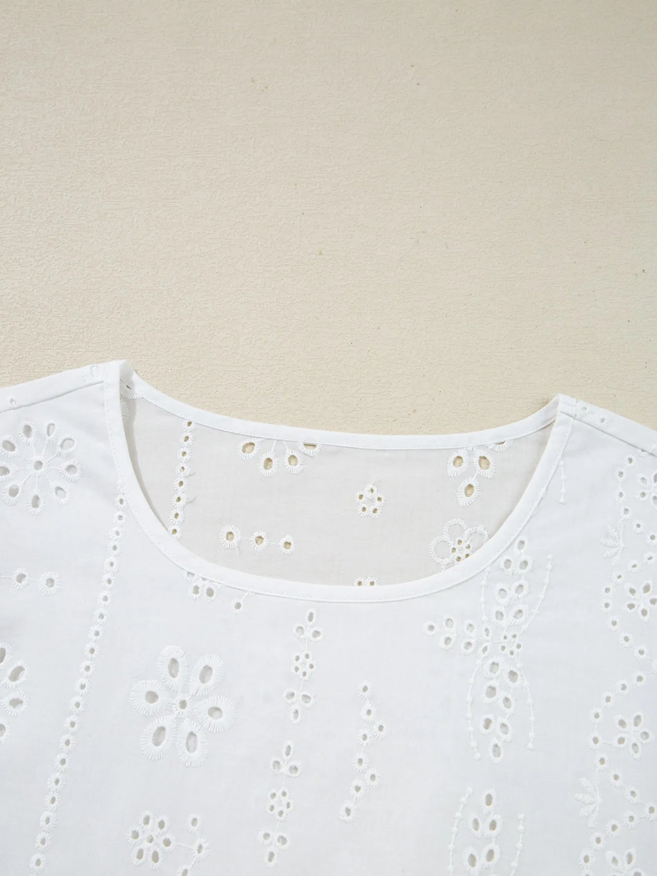 Eyelet Long Sleeve Blouse -