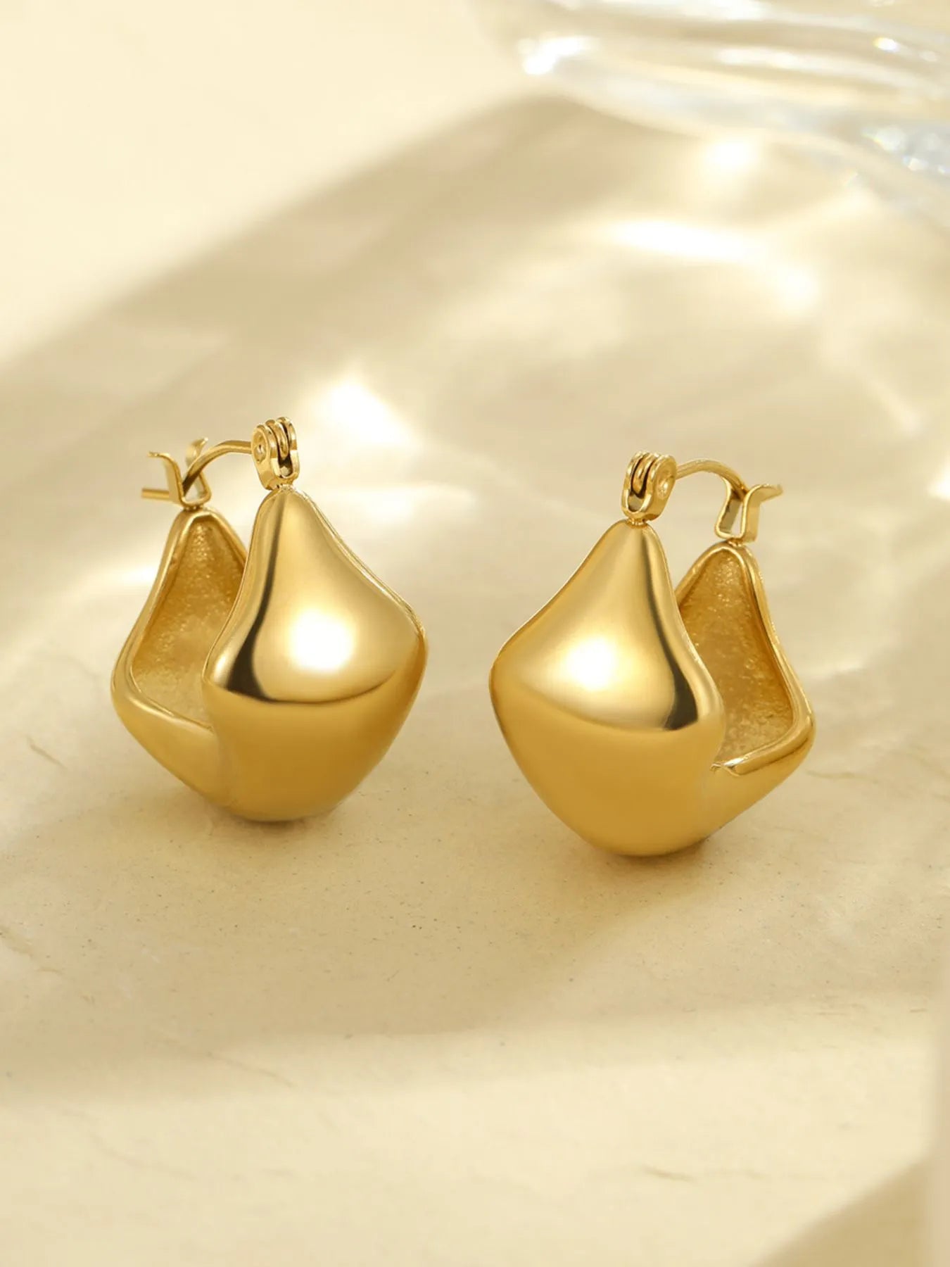 Stainless Steel Geometric Earrings - TypeC One Size