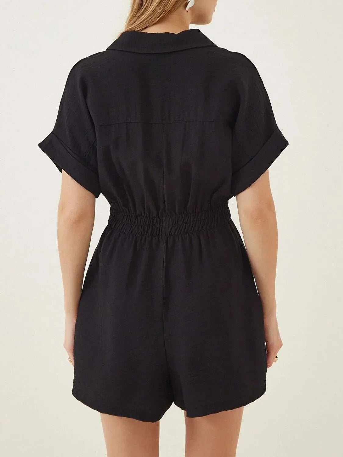 Johnny Collar Short Sleeve Romper -