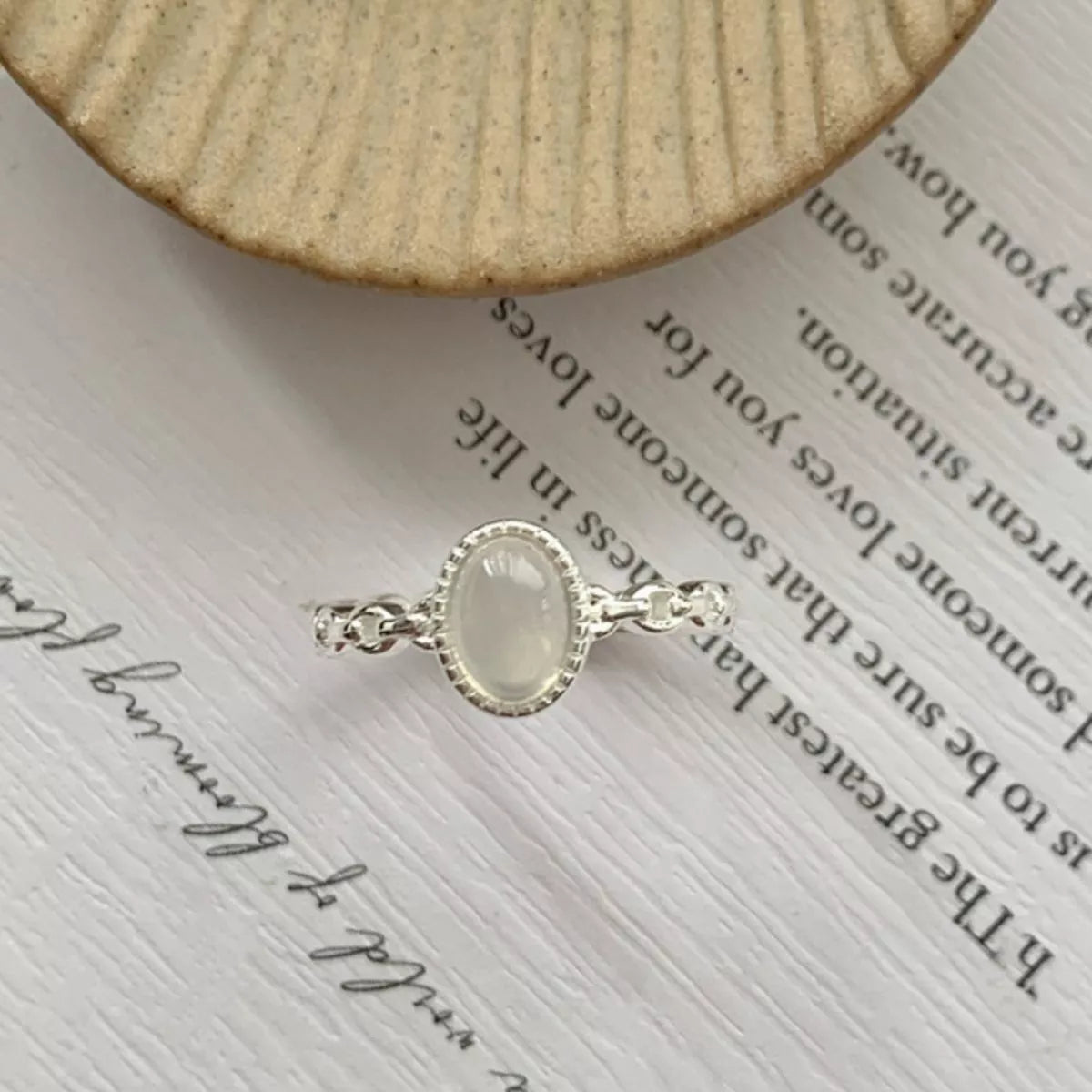 Agate Open Ring -