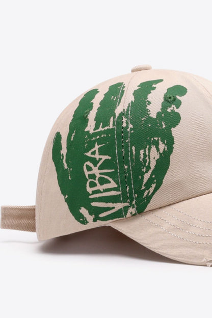 Graphic Distressed Adjustable Baseball Cap -