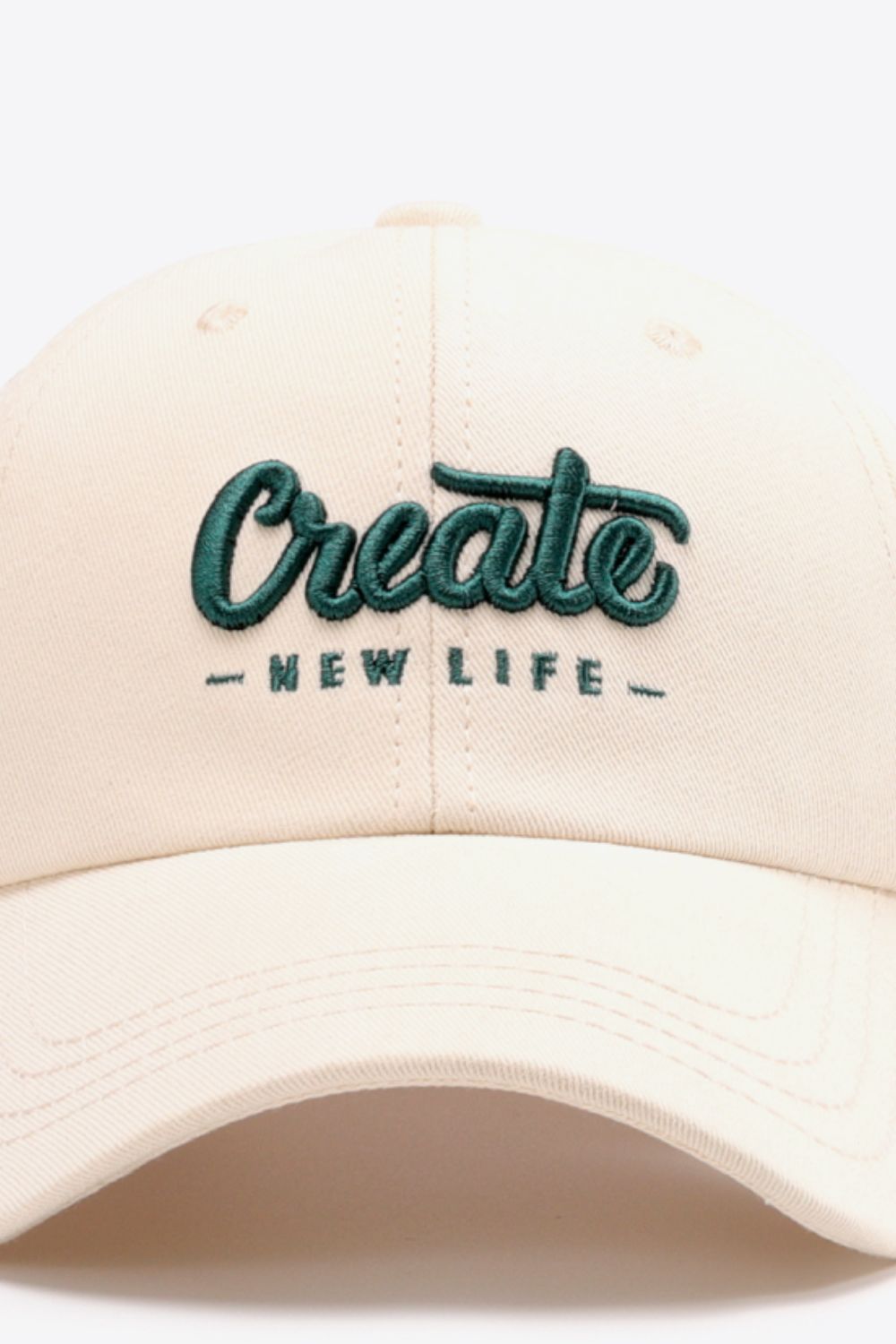 CREATE NEW LIFE Adjustable Cotton Baseball Cap -