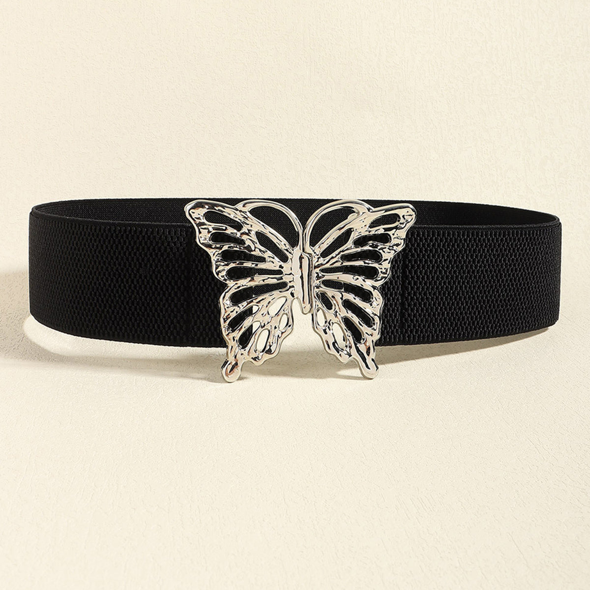 Butterfly Alloy Buckle Elastic Belt -