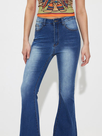 Mid-Rise Waist Bootcut Jeans - Medium