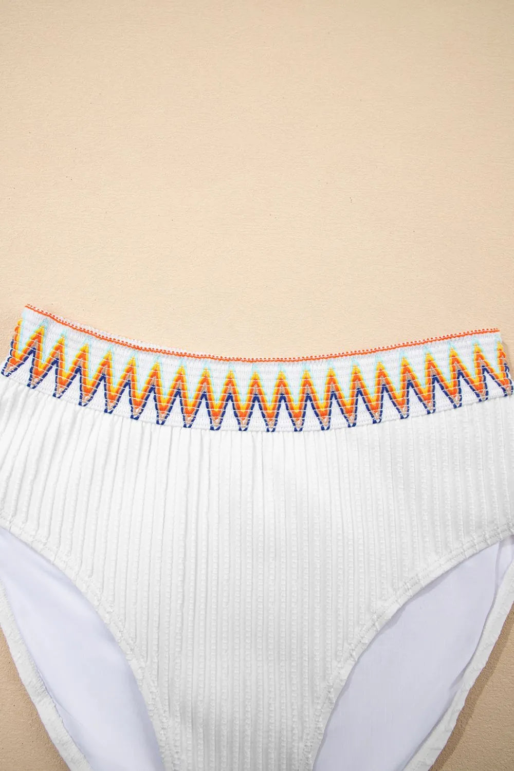 Textured Bikini High Waist Swimsuit Set -