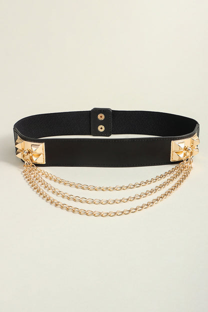 Elastic Belt with Chain -