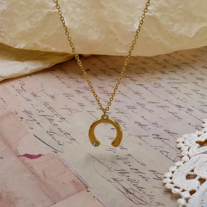 Horseshoe Pendant Necklace -