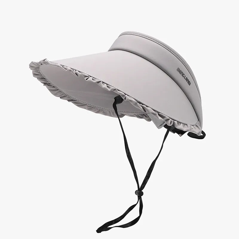 Frill Adjustable Ice Silk Sun Hat -