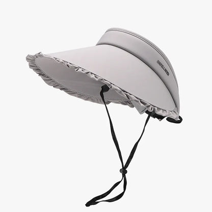 Frill Adjustable Ice Silk Sun Hat -