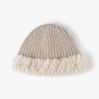 Fuzzy Hem Knit Hat - Dust Storm One Size