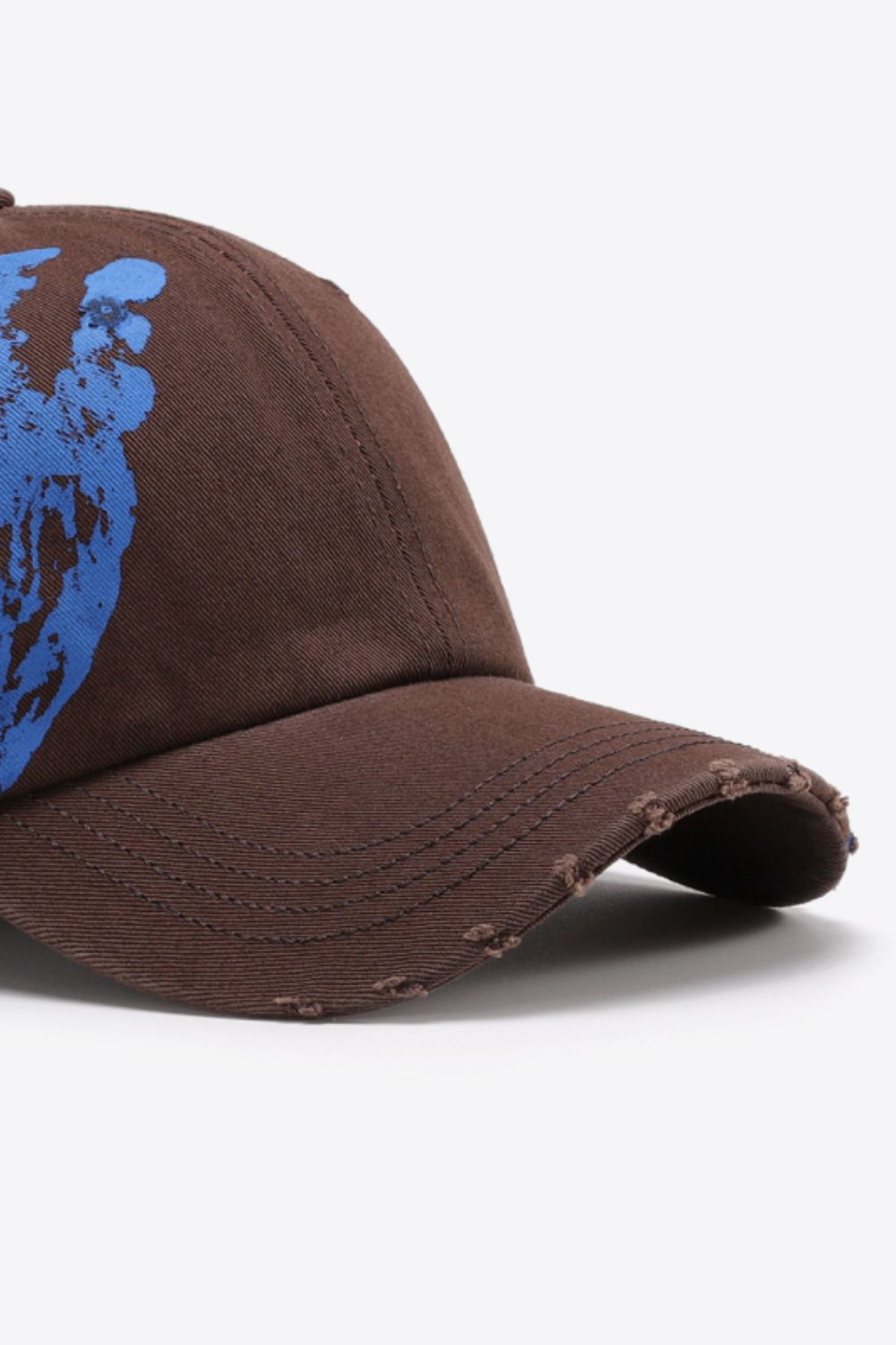 Graphic Distressed Adjustable Baseball Cap -