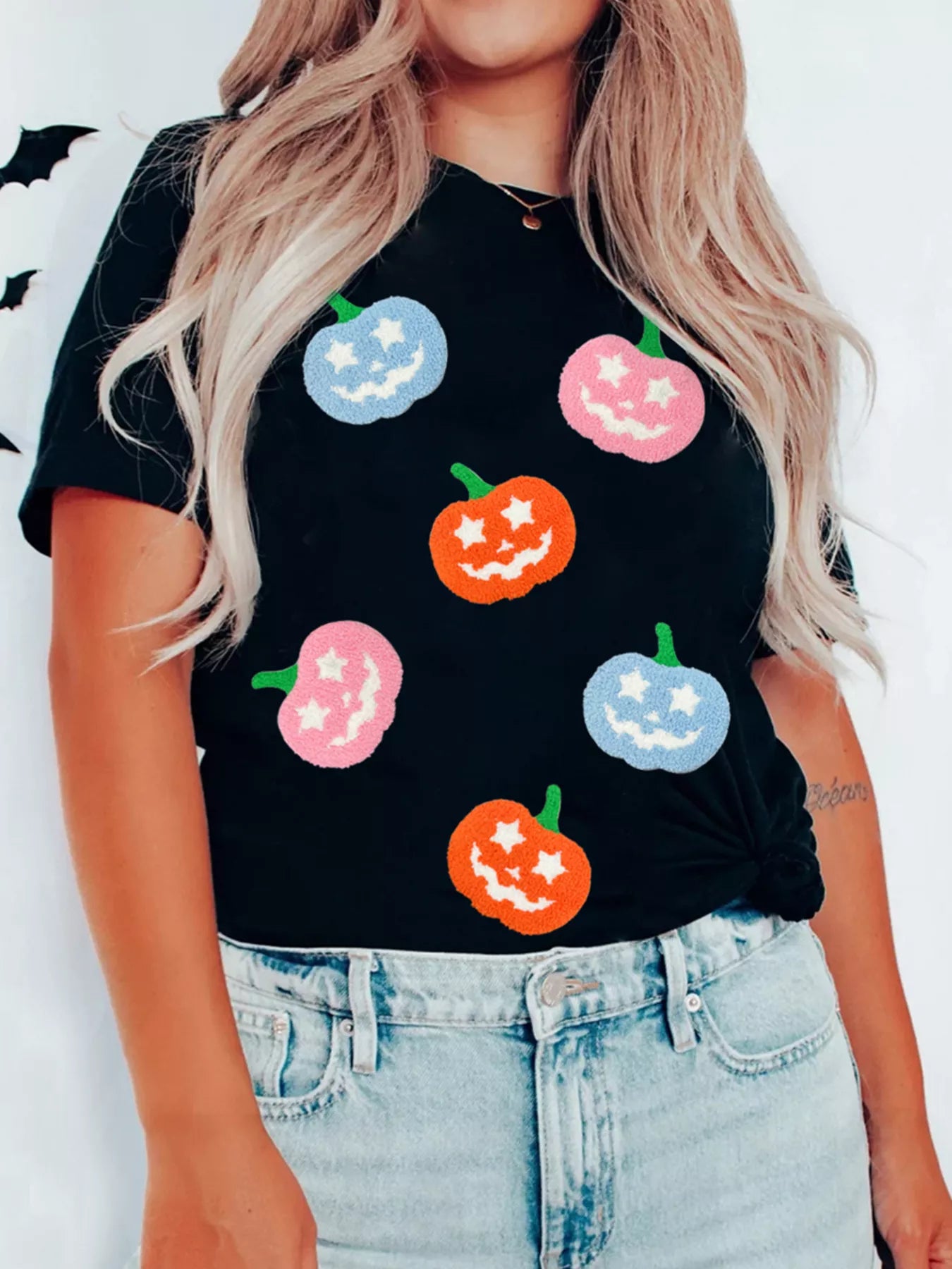 Pumpkin Patched Playful Halloween T-Shirt -