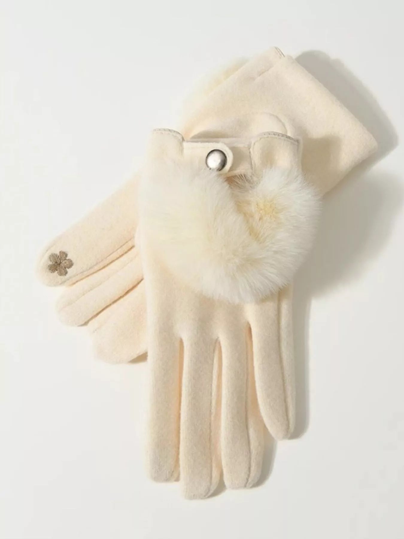 Faux Fur Cuff Gloves -