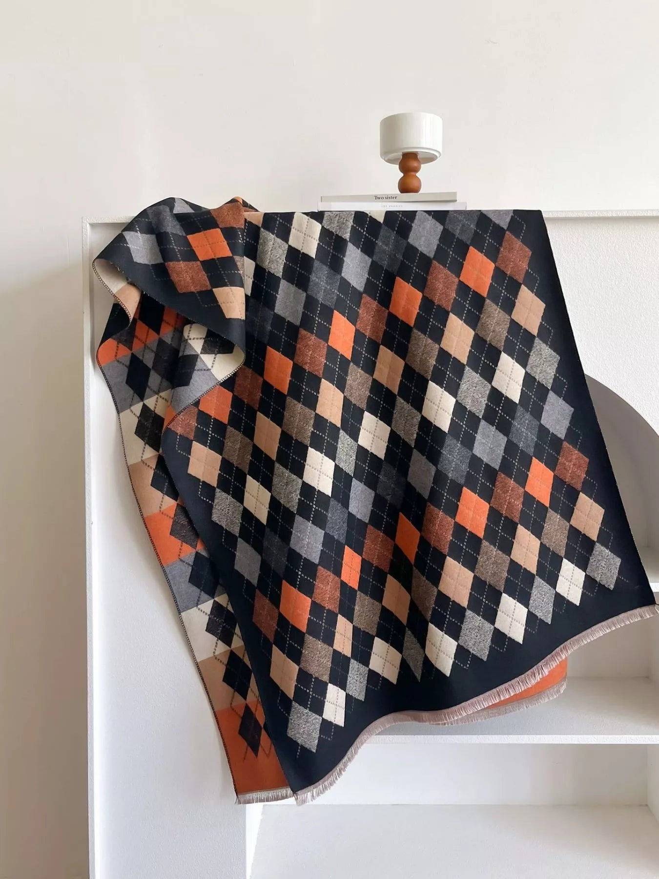 Diamond Pattern Warm Scarf -