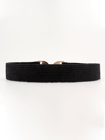 Alloy Buckle Elastic Belt -