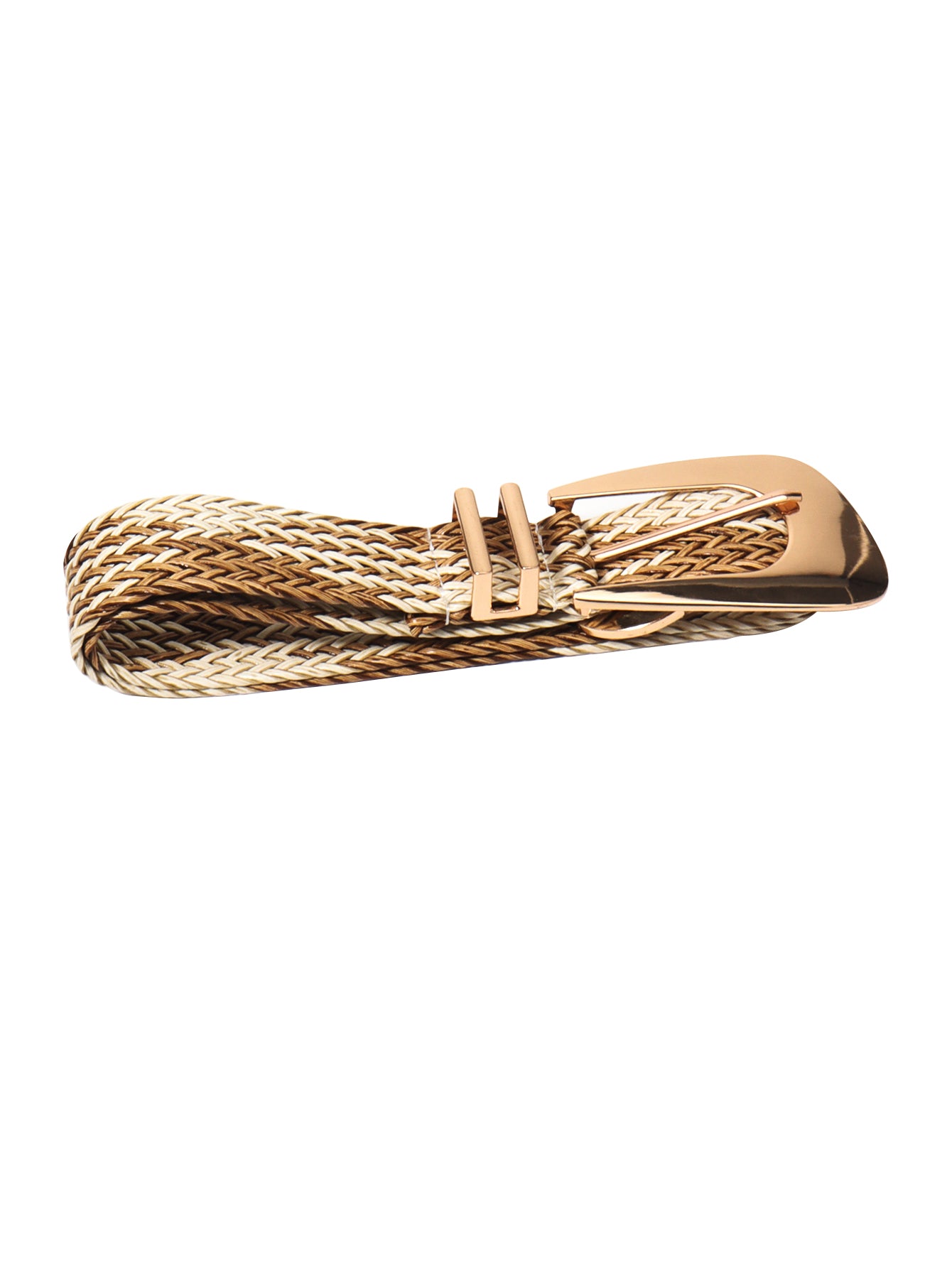 Irregular Buckle Braid Belt -