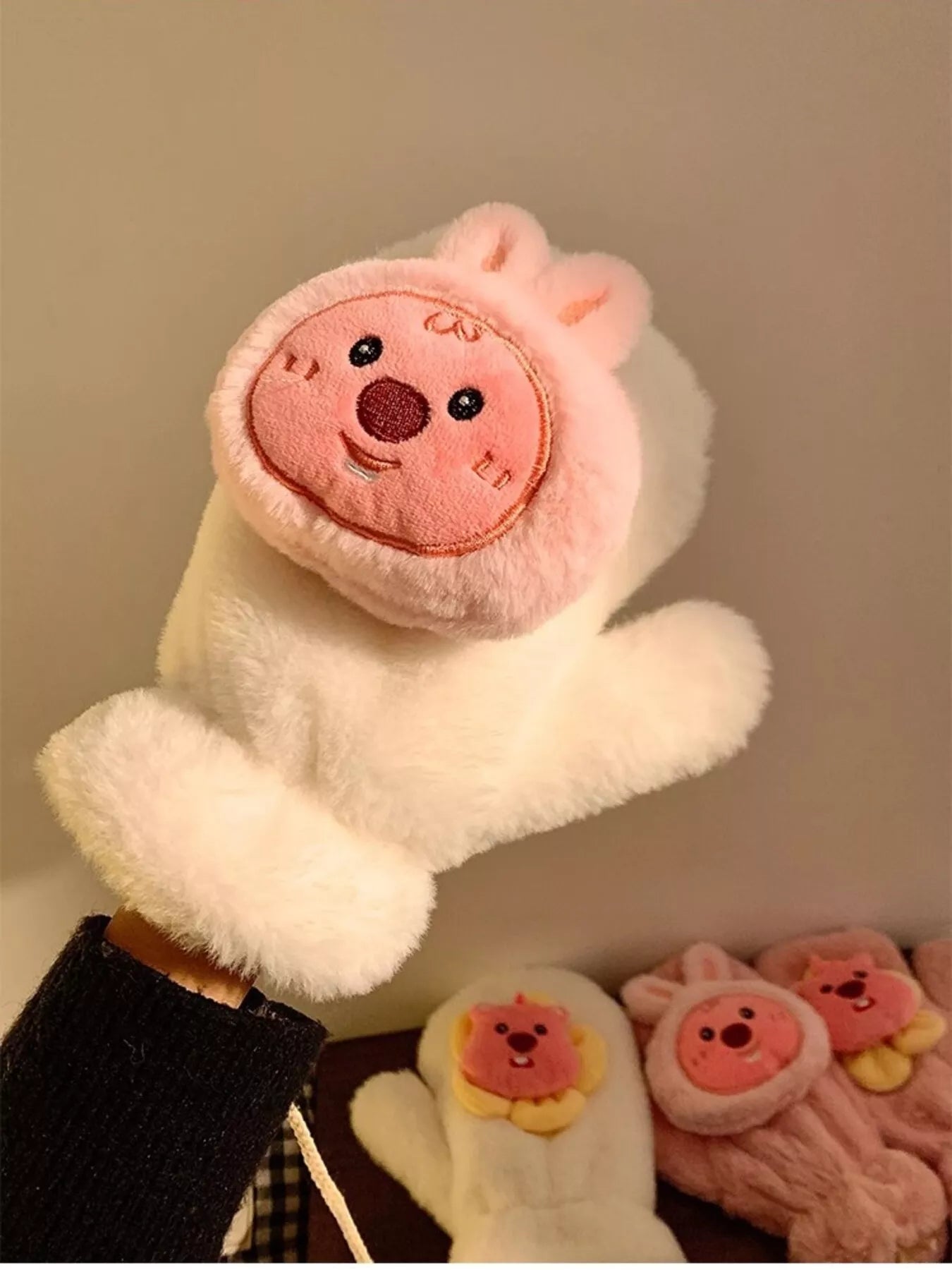 Cartoon Plush Warm Gloves -
