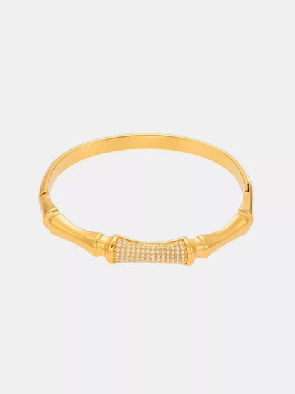 Gold-Plated Zircon Bracelet - Style B One Size