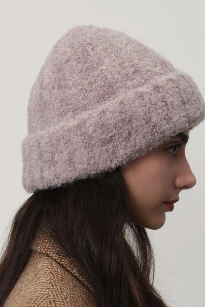 Solid Color Thermal Knit Hat -