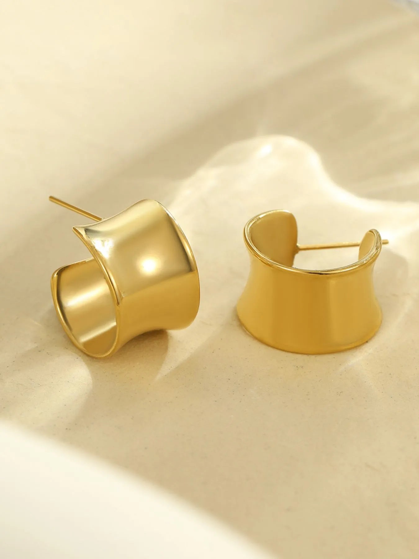 Stainless Steel Geometric Earrings - TypeA One Size