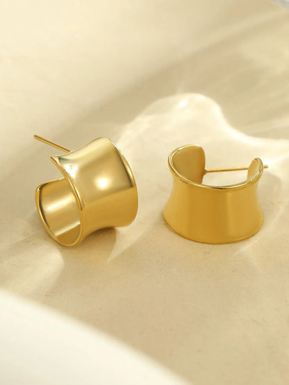 Stainless Steel Geometric Earrings - TypeA One Size