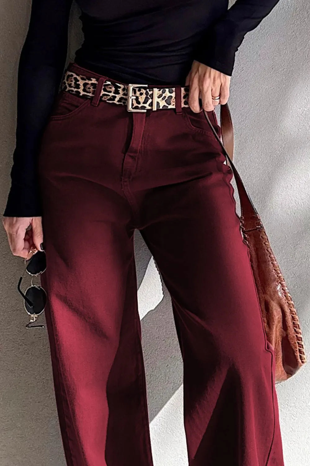 Wide Leg High Waist Fashion Jeans -