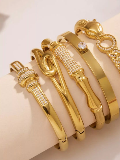 Gold-Plated Zircon Bracelet -