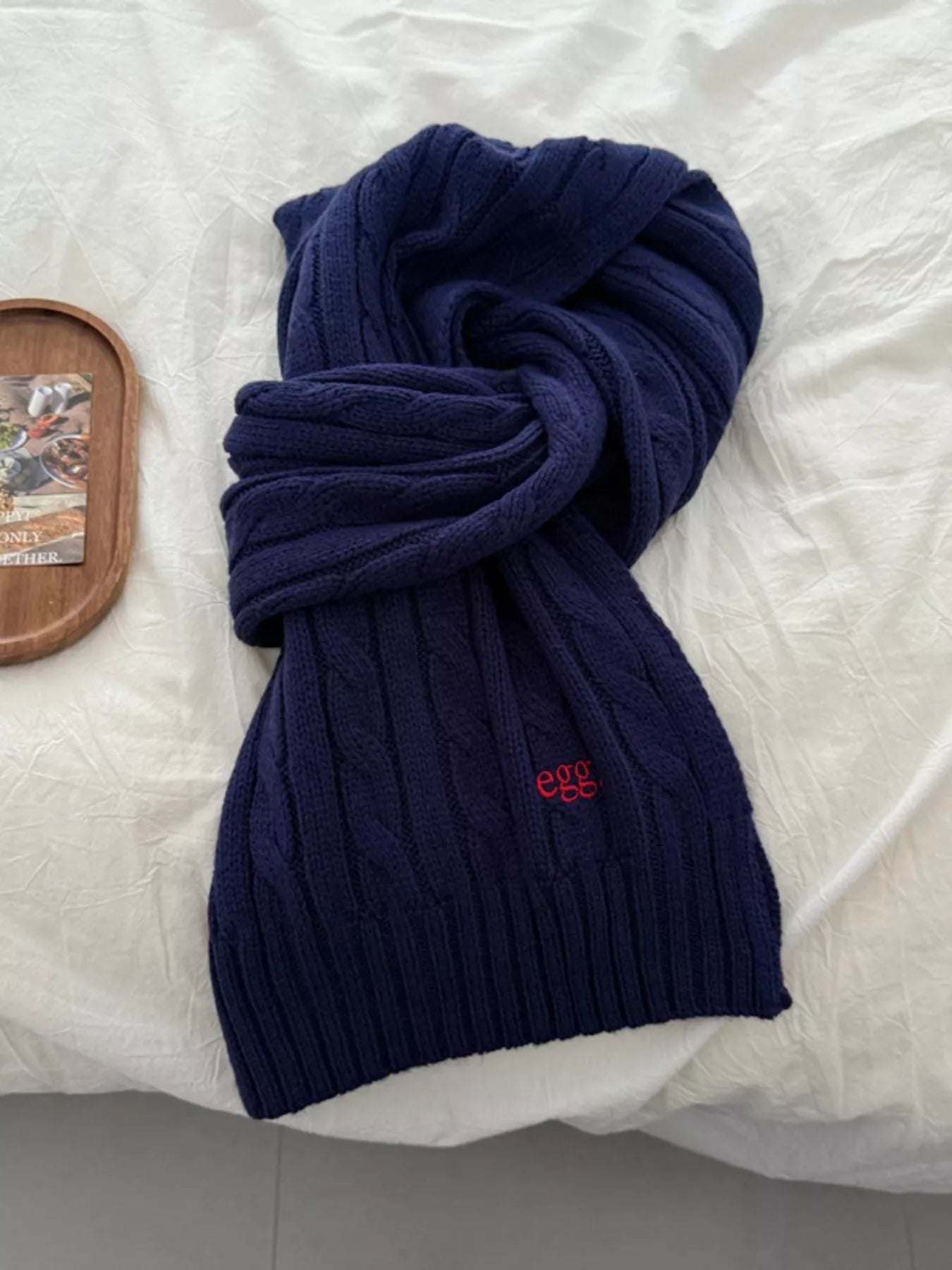 Ribbed Knitted Winter Scarf -