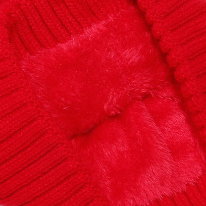 Cable Knit Winter Hat with Pompom -