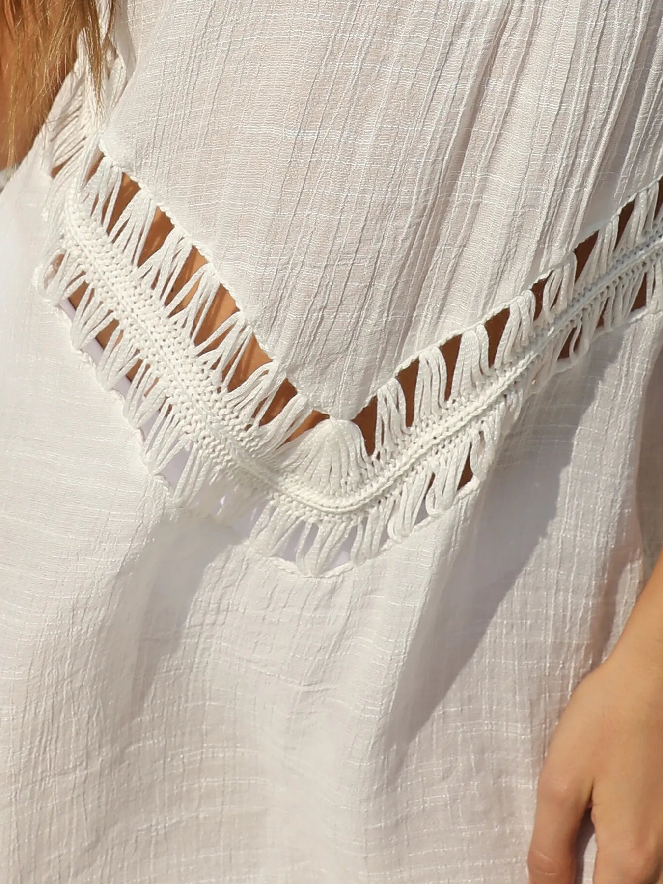 Crochet Detail Beach Cover Up Dress -