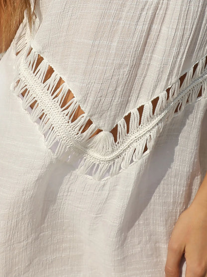 Crochet Detail Beach Cover Up Dress -