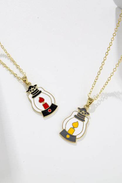 Two-Piece Halloween Theme Necklace Set - Style C One Size