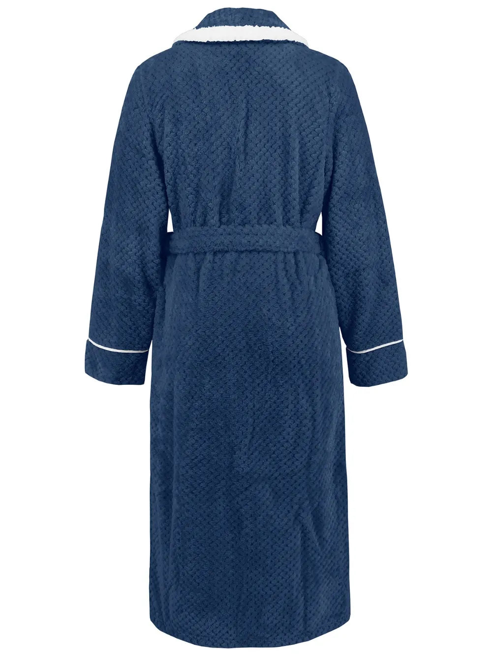 Contrast Trim Tie Waist Lounge Nightgown -