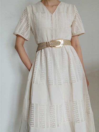 Irregular Buckle Braid Belt -