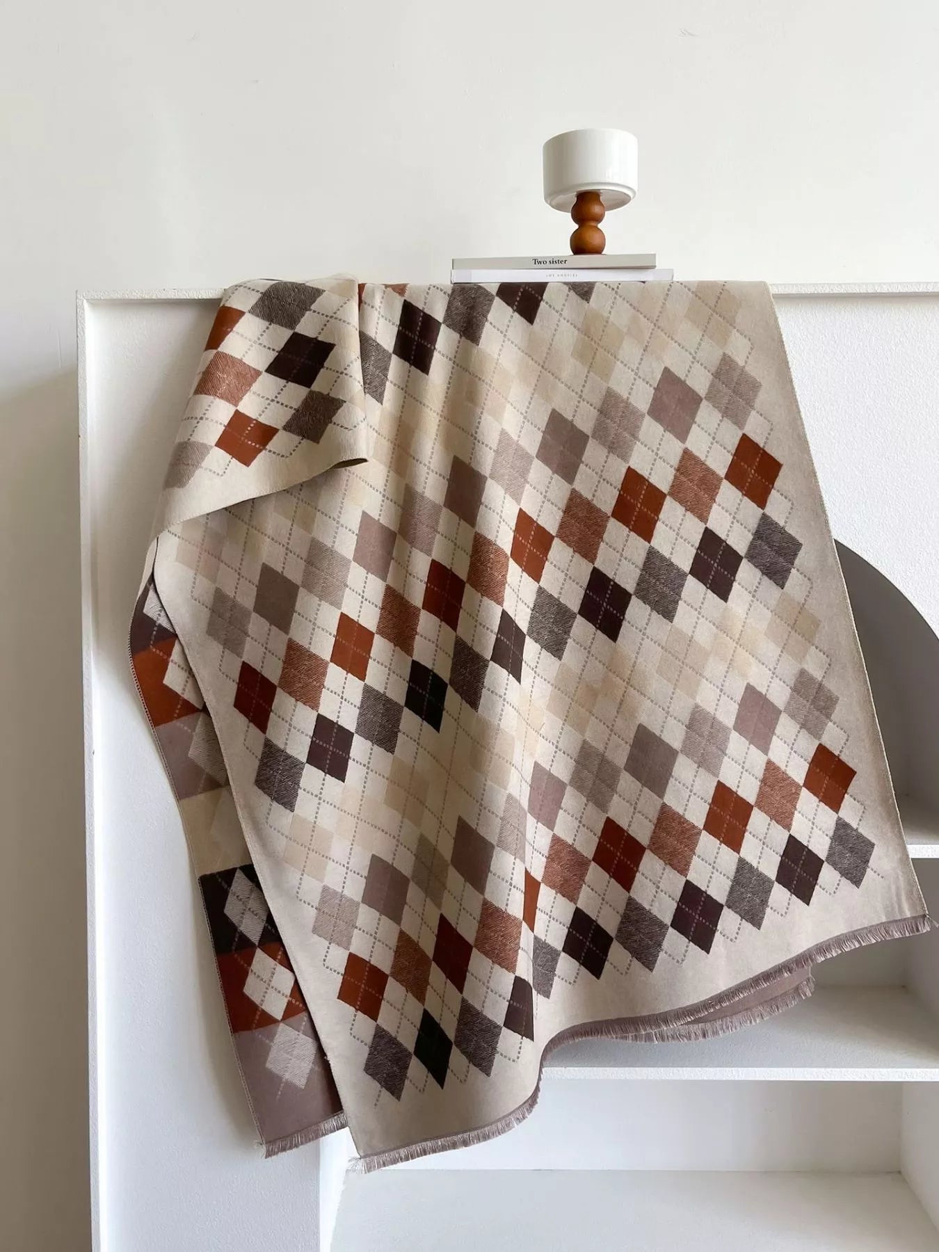 Diamond Pattern Warm Scarf -