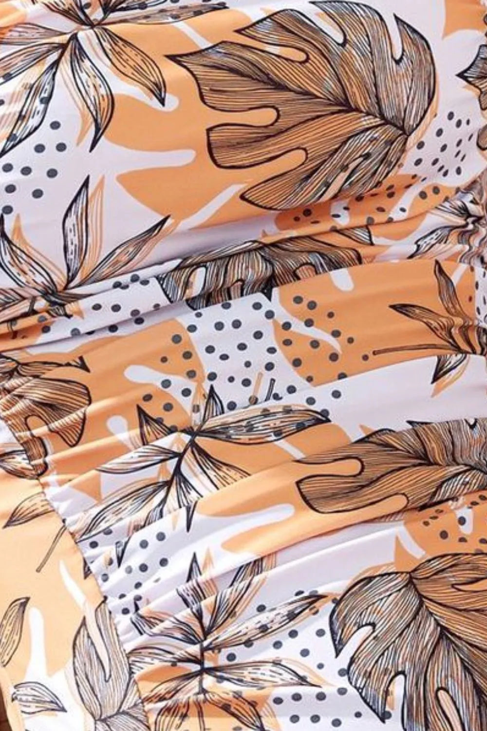 Printed One-Piece Swimwear and Cover Up Swim Set -