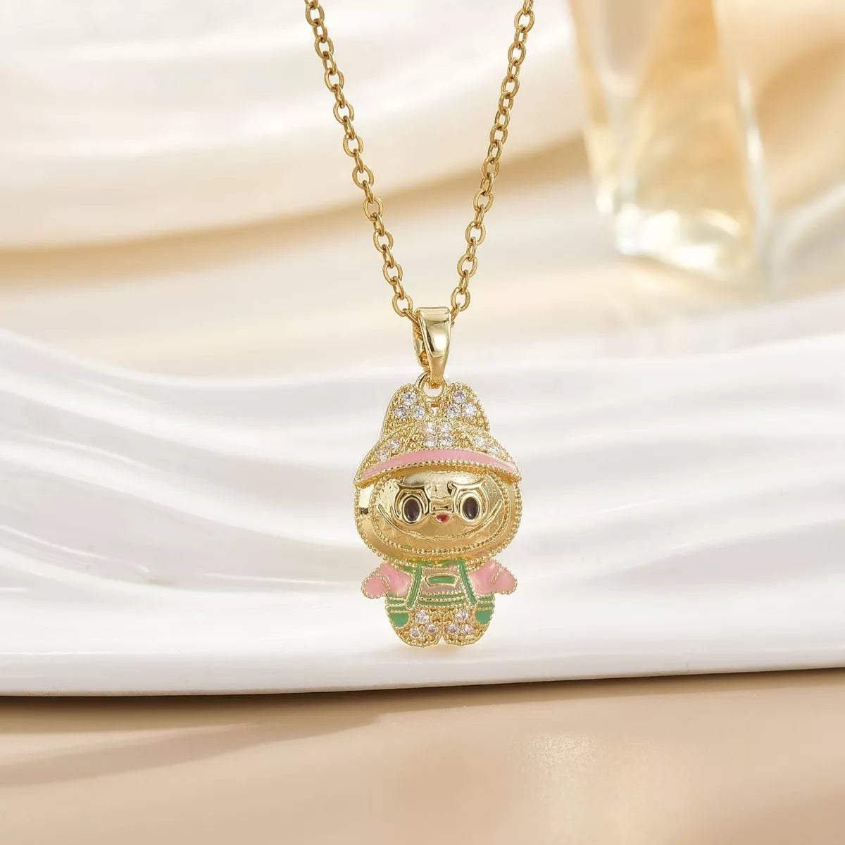 Cartoon Character Pendant Necklace - Style B One Size