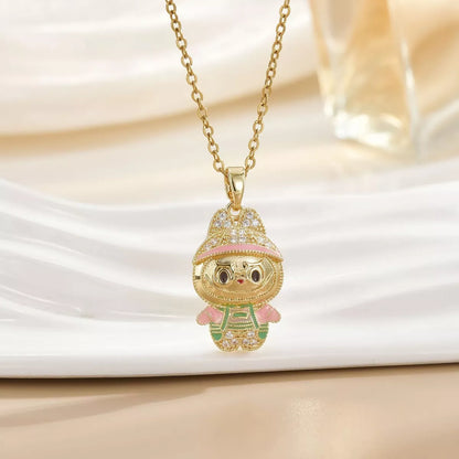 Cartoon Character Pendant Necklace - Style B One Size