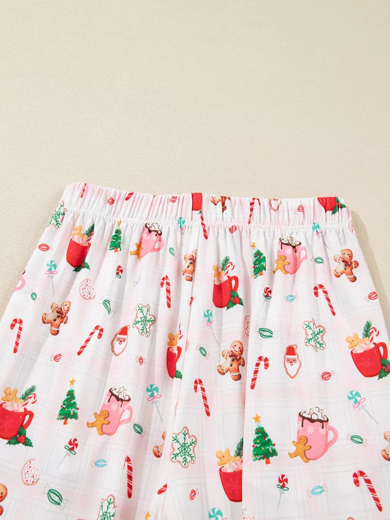 Holiday Print Short Sleeve Shirt and Pants Pajama Set -