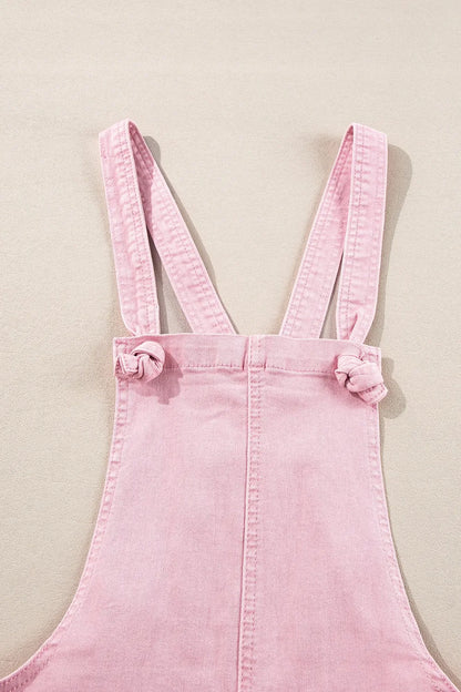Knot Straps Denim Overalls -