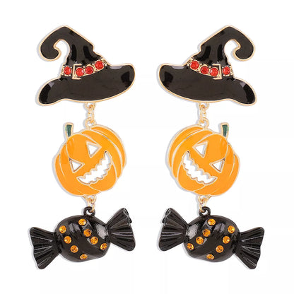 18K Gold-Plated Alloy Pumpkin Earrings -
