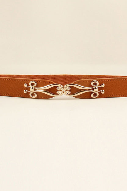 Alloy Buckle Elastic Belt -