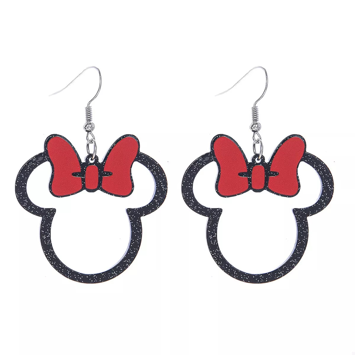 Mickey Mouse Bow Drop Earrings -