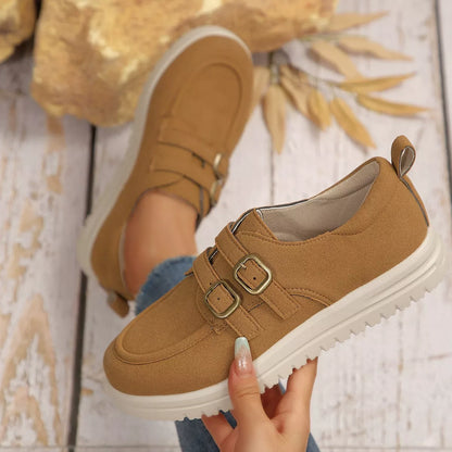 Buckle Accent Casual Loafers -