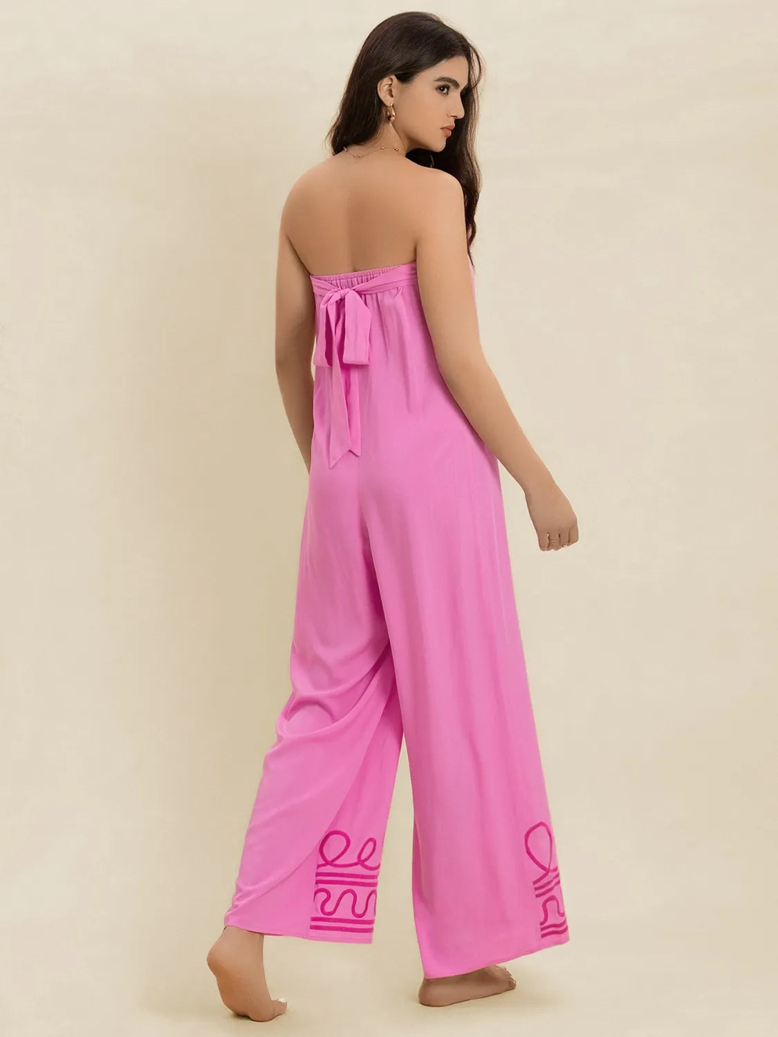 Wide Leg Tube Jumpsuit -