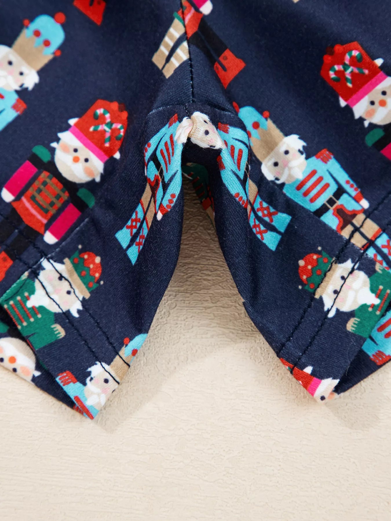 Mama Claus Plaid Letter Tee and Nutcracker Shorts Lounge Set -