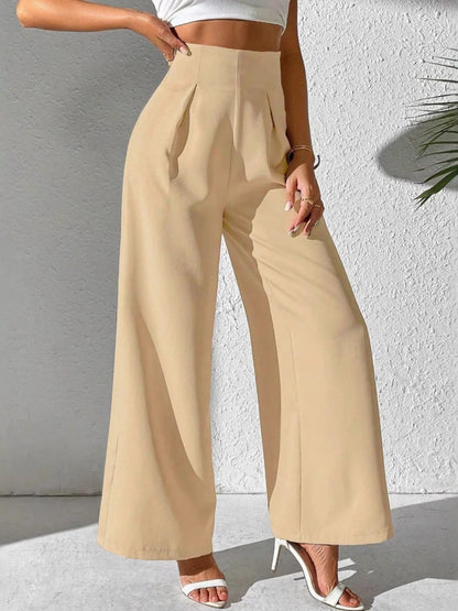 Wide Leg High Waist Pants -