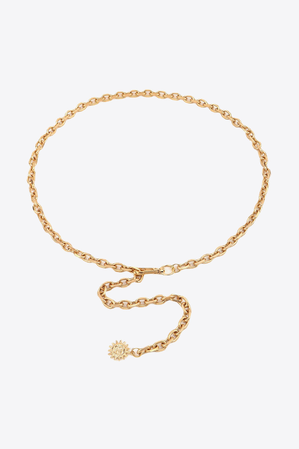 Sun Iron Chain Belt - Gold One Size