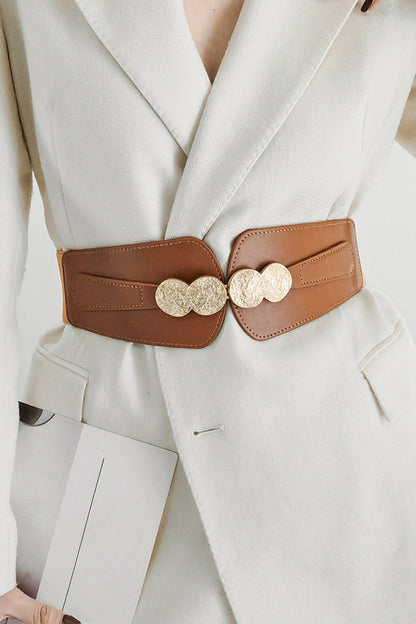 Alloy Buckle Elastic Belt -